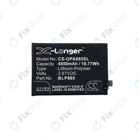 Oppo A96 CPH2333 - Akku Batterie BLP885 4850mAh HQ