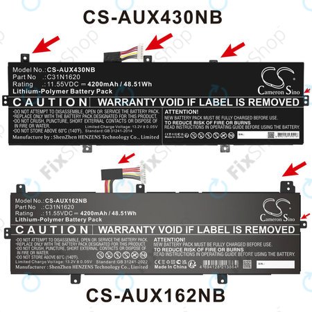 Batterie für Asus BX430, Expertbook B5440fa, P5240ua-1a, 4200mAh, Li-Pol, 11.55V, C31N1620, HQ