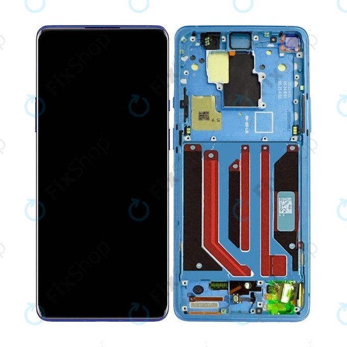 OnePlus 8 Pro - LCD Display + Touchscreen Front Glas + Rahmen (Ultramarine Blue) - 1091100169 Genuine Service Pack