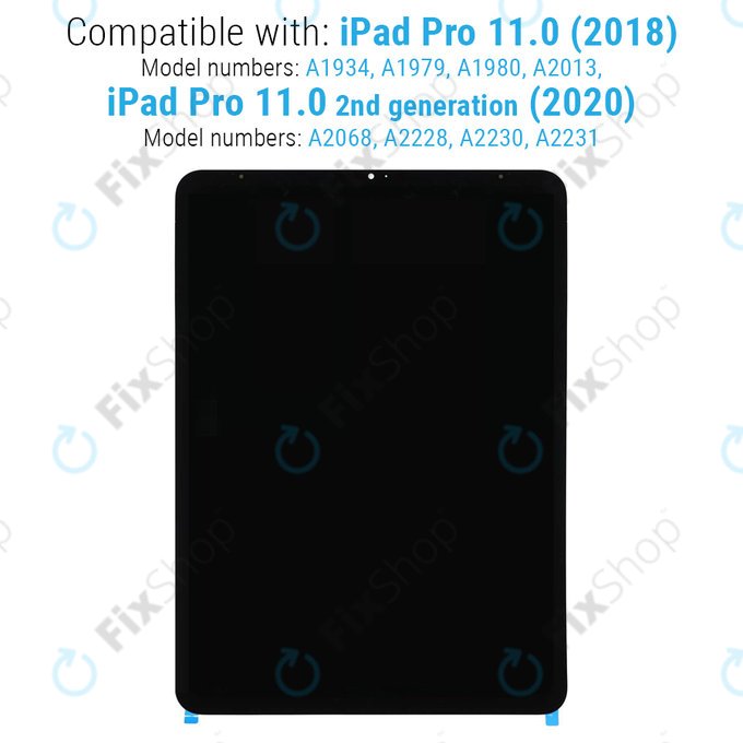 Apple iPad Pro 11.0 (1st Gen 2018, 2nd Gen 2020) - LCD Display + Touchscreen front Glas Refurbished