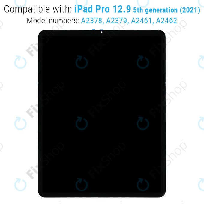 Apple iPad Pro 12.9 (5th Gen 2021, 6th Gen 2022) - LCD Display + Touchscreen Front Glas + IC Modul Refurbished