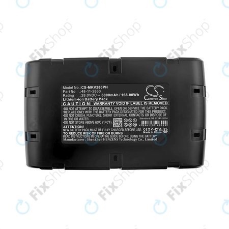 Akku batterie für Milwaukee HD28 SG, HD28 SX, 6000mAh, Li-Ion, 28V, 0700 956 730, HQ