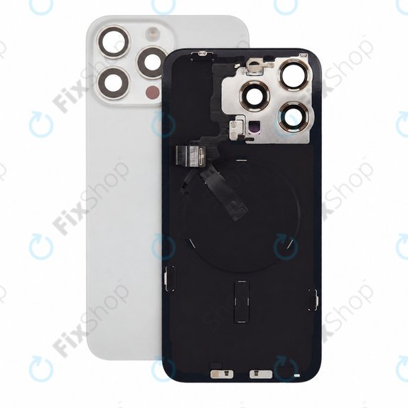 Glas der Rückabdeckung für iPhone 15 Pro Max, White Titanium, Pulled A