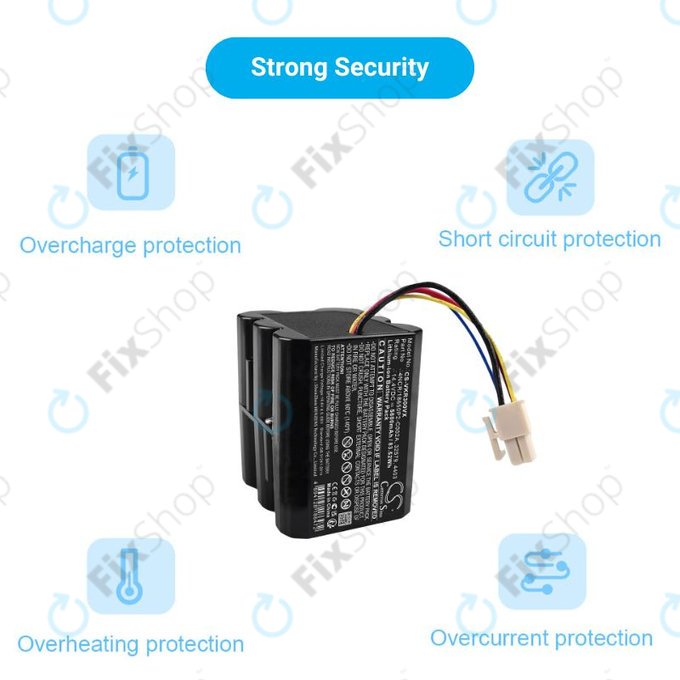 Vorwerk Kobold VR300, Folletto VR300 - Akku Batterie 32579, 4403, 4NCR/18650P2-C002A Li-Ion 14.4V 5800mAh HQ