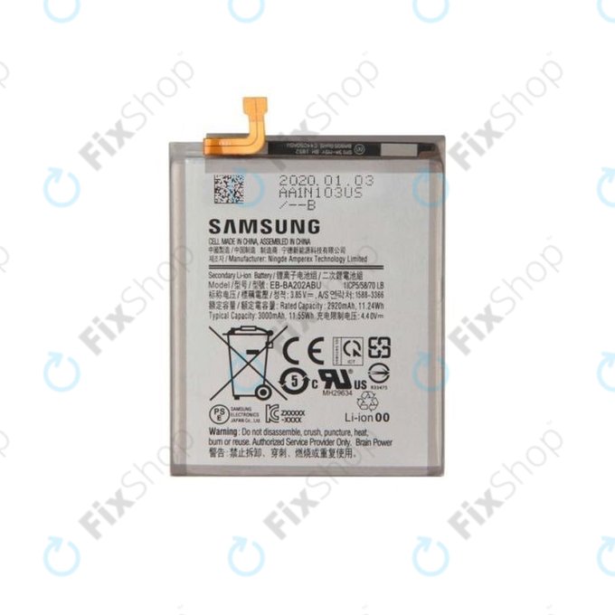 Samsung Galaxy A20e A202F - Akku Batterie EB-BA202ABU 3000mAh - GH82-20188A Genuine Service Pack