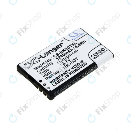 Akku batterie für Nokia 5220, 5630, 6303, 6700, C5, 1200mAh, Li-Ion, 3.7V, BL-5CT, HQ