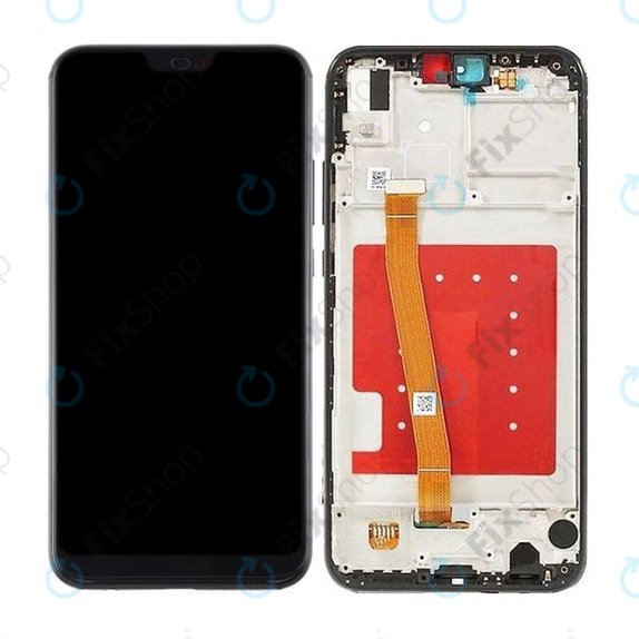 Huawei P20 lite - LCD Display + Touchscreen Front Glas + Rahmen (Black) TFT