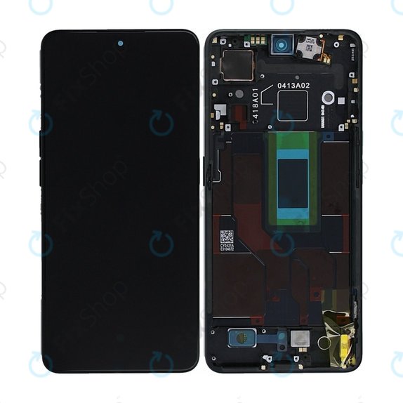 Oppo Reno 8 Pro CPH2357 - LCD Display + Touchscreen Front Glas + Rahmen (Glazed Black) OLED