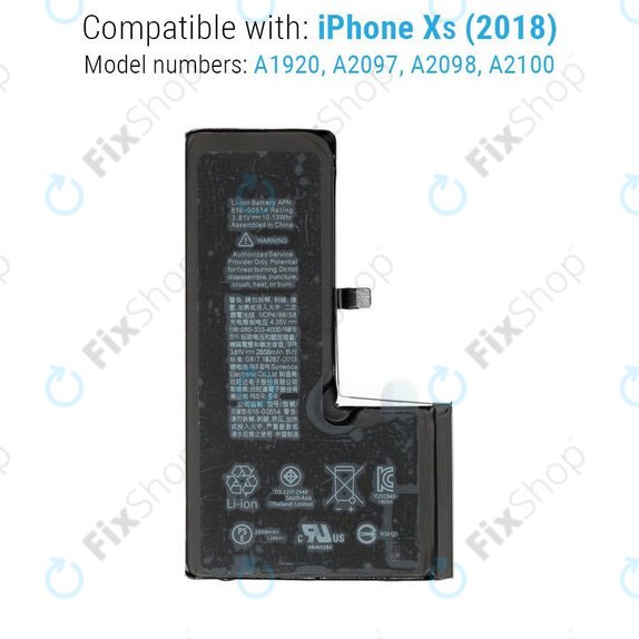Akku Batterie für iPhone XS, 2658mAh, FixPremium