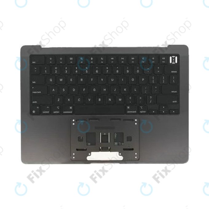 Oberer Tastaturrahmen für MacBook Pro 14", A3185 (2024), mit US-Tastatur und Akku, Space Black, 661-50210, Genuine Apple