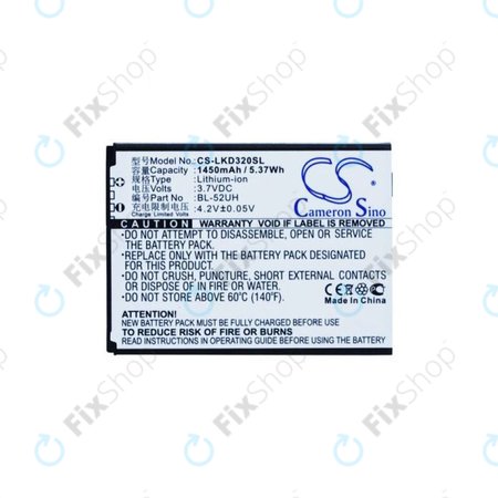LG L65 D280, L70 D320N, Spirit H440n - Akku Batterie BL-52UH 1450mAh HQ