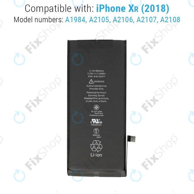 Apple iPhone XR - Akku Batterie 2942mAh FixPremium