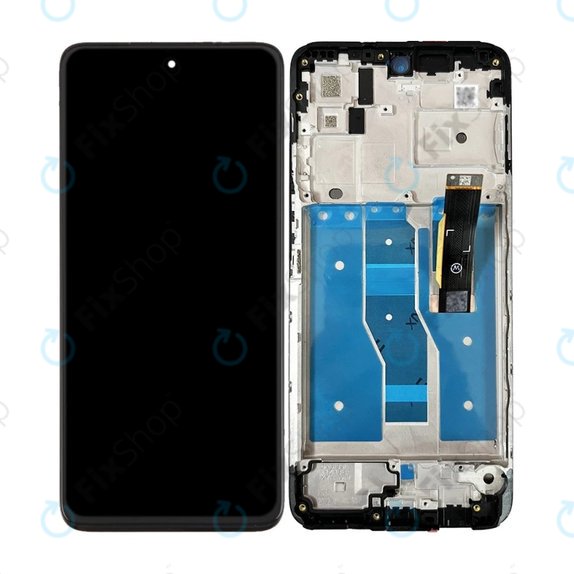 Motorola Moto G82 5G XT2225 - LCD Display + Touchscreen Front Glas + Rahmen (Meteorite Gray) OLED