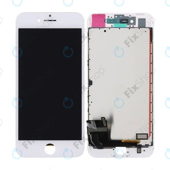 Apple iPhone 8, SE (2020), SE (2022) - LCD Display + Touchscreen Front Glas + Rahmen (White) In-Cell FixPremium