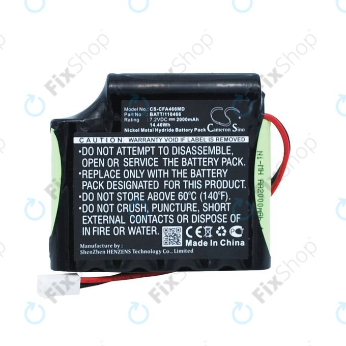 Akku batterie für Cefarm Rehab 4, Stimulator Globus Mystim, 2000mAh, Ni-MH, 7.2V, BATT/110466, HQ