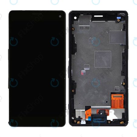 Sony Xperia Z3 Compact D5803 - LCD Display + Touchscreen Front Glas + Rahmen (Black) TFT
