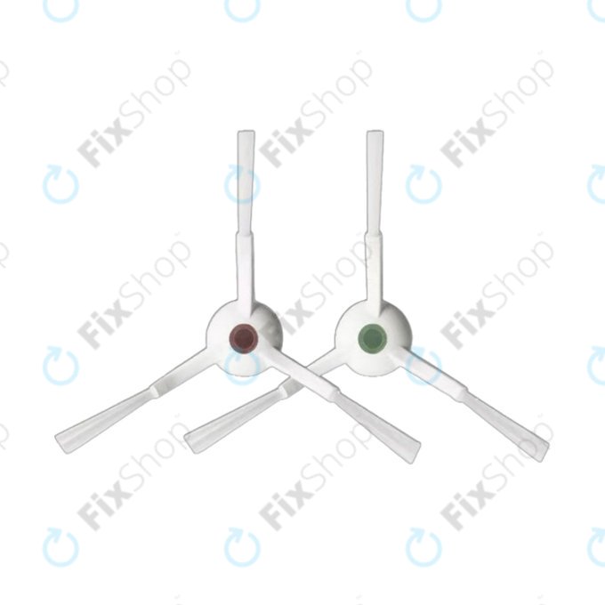 Ersatzteilset für Ecovacs T20, T20 Max, T20 Pro (2x Hauptbürste, 4x Filter, 4x Seitenbürste – weiß)