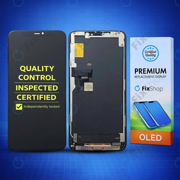 Display Hard OLED für iPhone 11 Pro Max, Touchscreen-Glas mit Rahmen, FixPremium