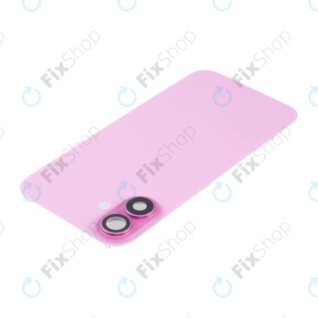 Apple iPhone 16 - Rückgehäuseglas + Kameraglas + Metallplatte + Magsafe-Magnet (Pink)