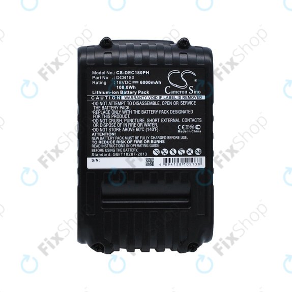 Dewalt CL-series, DC-series - Akku Batterie DCB18x / DCB20x Li-Ion 6000mAh HQ