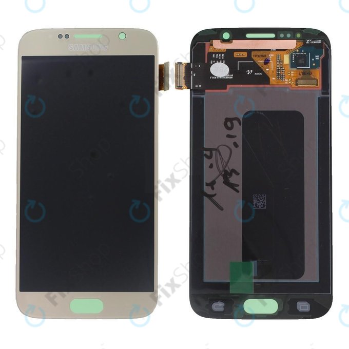 Samsung Galaxy S6 G920F - LCD Display + Touchscreen Front Glas (Gold Platinum) - GH97-17260C Genuine Service Pack