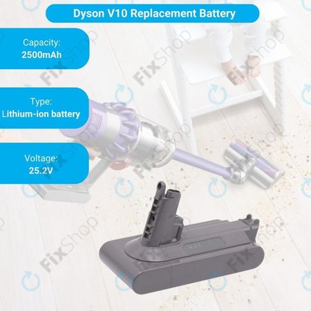 Dyson V10 - Akku Batterie 969352-02, SV12, 206340 Li-Ion 25.2V 3000mAh