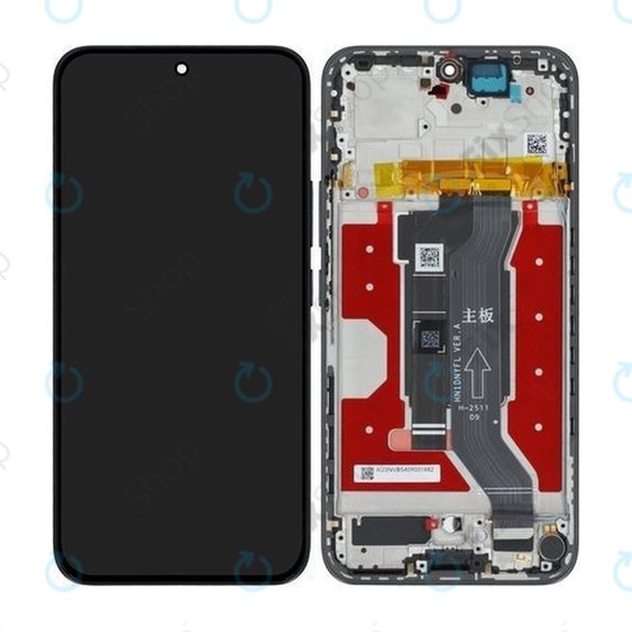 Honor 400 - LCD Display + Touchscreen Front Glas + Rahmen (Midnight Black) - 0235APNR Genuine Service Pack