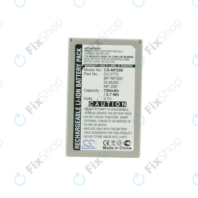 Akku batterie für Minolta DiMAGE X, Xi, Xt, Xt Biz, Xg, 750mAh, Li-Ion, 3.7V, NP-200, HQ