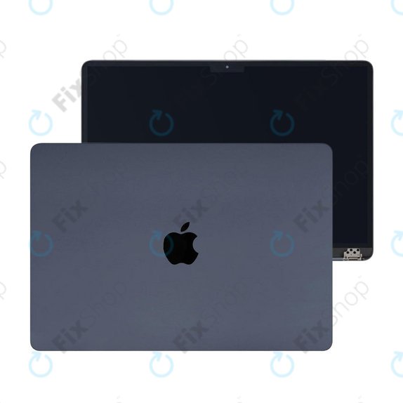 LCD-Display für MacBook Air 15", A3114 (2024), mit Frontglas und Deckel, Midnight, 661-40262, Genuine Apple
