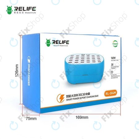 Relife RL-304M - Smart USB-Ladegerät - 30x USB / 160W