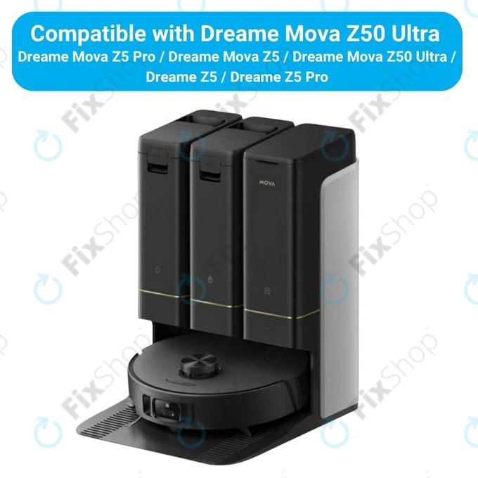 Ersatzteilset für Dreame Mova Z50 Ultra, Z5, Z5 Pro (2x Hauptbürste, 4x Filter, 4x Seitenbürste, 4x Wischtuch, 4x Seitliches Wischpad, 4x Staubbeutel)