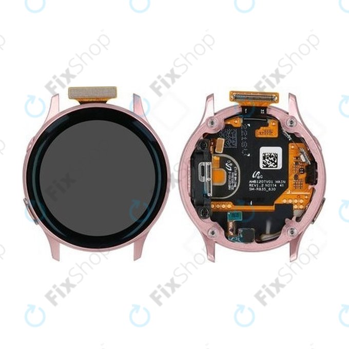 Samsung Galaxy Watch Active 2 40mm R830, R835 - LCD Display + Touch Screen + Frame (Gold) - GH82-21104B Genuine Service Pack