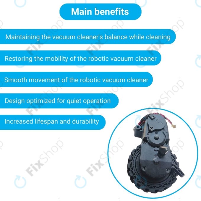 Ecovacs Deebot N-series, T-series, Ozmo-series - Rad mit Motor (Links)