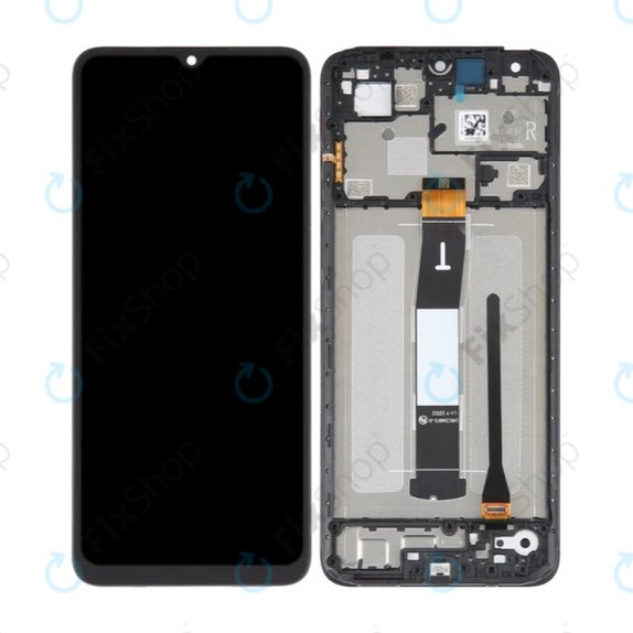 Xiaomi Redmi 12C 22120RN86G 22126RN91Y - LCD Display + Touchscreen Front Glas + Rahmen (Black) TFT