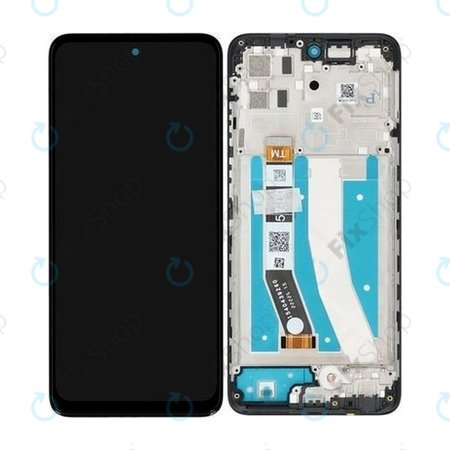 Motorola Moto G32 XT2235 - LCD Display + Touchscreen Front Glas + Rahmen (Mineral Grey) - 5D68C21151 Genuine Service Pack