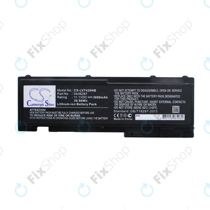 Akku batterie für Lenovo Thinkpad T420s, T420si, 3600mAh, Li-Ion, 11.1V, 0A36287, HQ