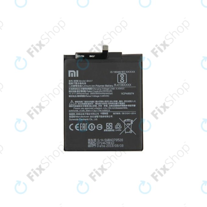 Xiaomi Redmi 6, 6A - Akku Batterie BN37 3000mAh - 46BN37W02093, 46BN37A06003 Genuine Service Pack