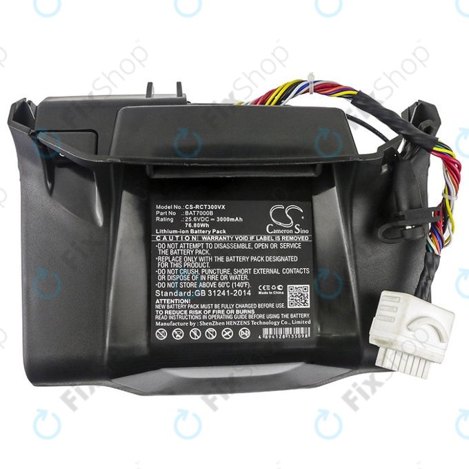 Akku batterie für Robomow City MC300, 400, 500, 800, 1000, 1200, 3000mAh, Li-Ion, 25.6V, BAT7000B, HQ