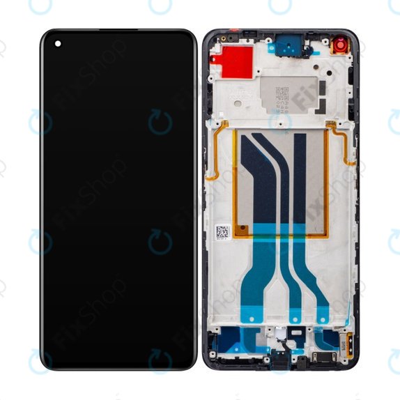 Realme GT 2 5G RMX3310 RMX3312 - LCD Display + Touchscreen Front Glas + Rahmen (Steel Black) OLED
