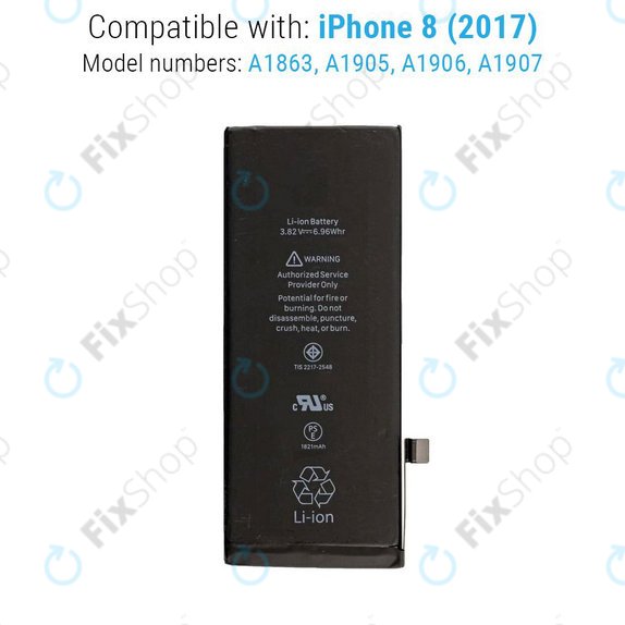Akku Batterie für iPhone 8, 1821mAh, Service Pack