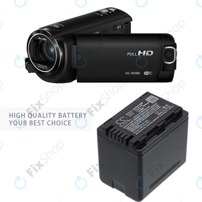 Akku batterie für Panasonic HC-550EB, 4040mAh, Li-Ion, 3.6V, VW-VBT380, HQ