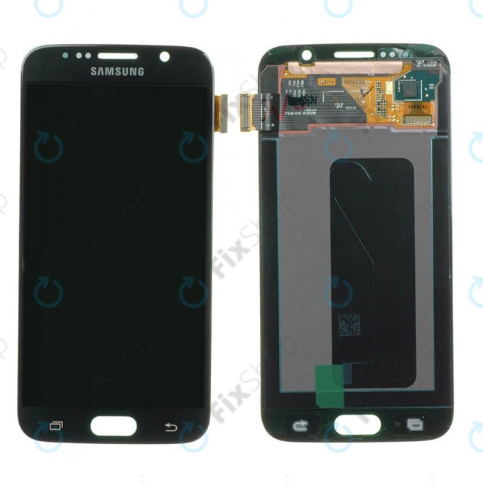 Samsung Galaxy S6 G920F - LCD Display + Touchscreen Front Glas (Black Sapphire) - GH97-17260A Genuine Service Pack