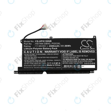 Batterie für HP Pavilion Gaming 15,16, Spectre X360 15, 4500mAh, Li-Pol, 11.55V, 3ICP6/60/72, HQ