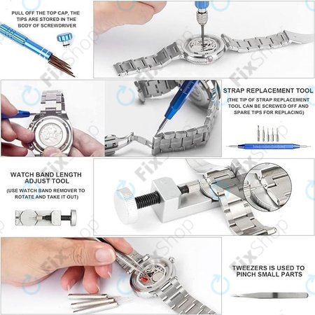 Uhrmacher-Werkzeugset zur Uhrenreparatur - 185Stk.