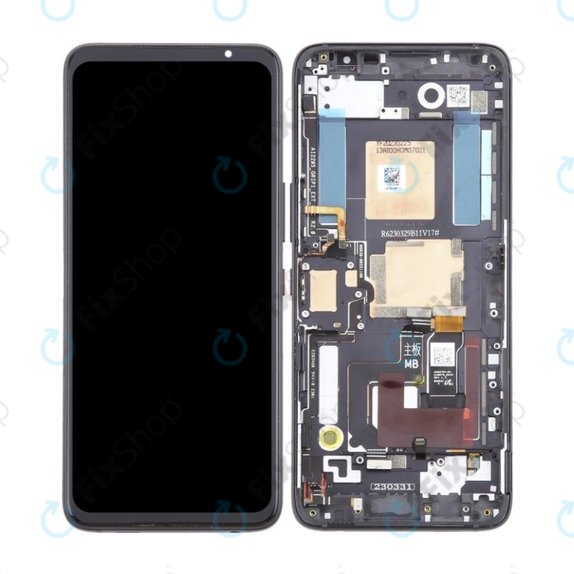Asus ROG Phone 7 AI2205_C - LCD Display + Touchscreen Front Glas + Rahmen (Phantom Black) OLED