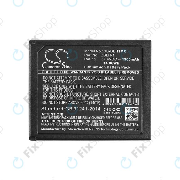 Akku batterie für Olympus EM1, 1900mAh, Li-Ion, 7.4V, BLH-1, HQ