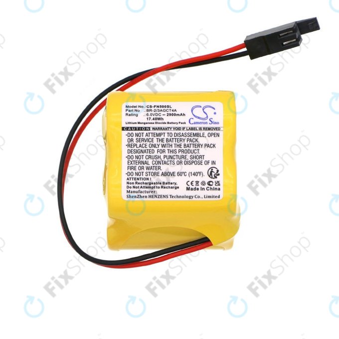 Batterie für GE FANUC ALPHA iSV, BETA iSV, 2900mAh, Li-MnO2, 6V, A98L-0031-0025, HQ