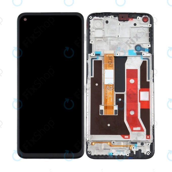 Oppo A72 - LCD Display + Touchscreen Front Glas + Rahmen - REF-OPPOA7201BF Genuine Service Pack