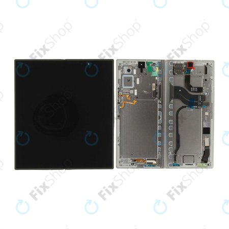 Samsung Galaxy Z Fold 7 F966B - LCD Display + Touchscreen Front Glas + Rahmen (Silver Shadow) OLED