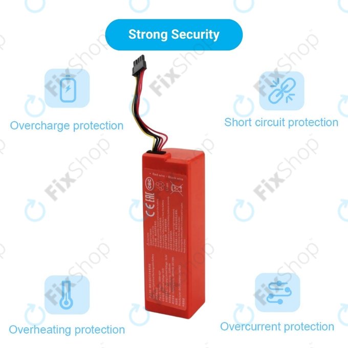 Batterie für pre Xiaomi Mi Robot Vacuum Mop 2 (Mijia 2C), 2 Pro, P1904-4S2P-MM, Li-Ion, 14.4V 6500mAh